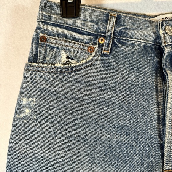 AGOLDE‎ Fen High Rise Relaxed Taper Button Fly Blue Jeans in Wander Size 26 NWT - Picture 6 of 16